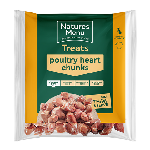 NM Raw Poultry  Hearts Natures Menu 1kg sku bph