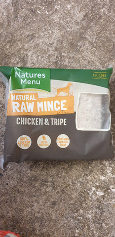 NM RAW  Minced Chicken & Tripe 400g NATURES MENU code ckt