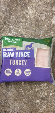 NM Minced Turkey portions natures menu 400g sku tur