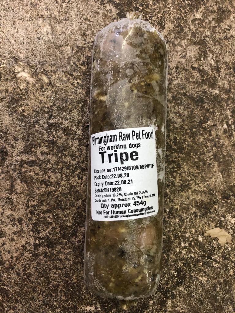 Raw Minced TRIPE (BEEF) Birmingham Raw Pet Food 454g Raw To Go