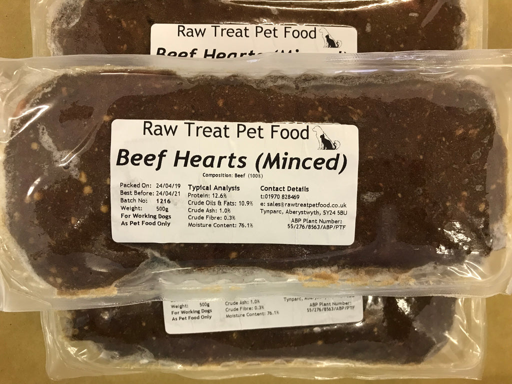 RT Minced Heart Raw Treat Pet Food 500g Raw To Go
