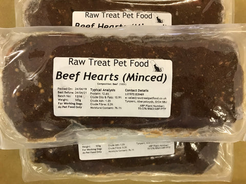 RT Minced Heart Raw Treat Pet Food 500g