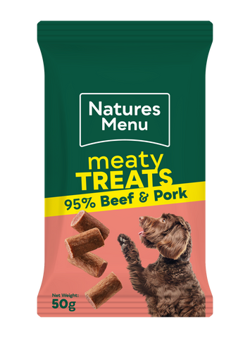 NM Real Meaty Treats for dogs with Beef Natures menu code NMBFT