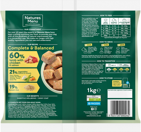 Natures menu dog food raw deals