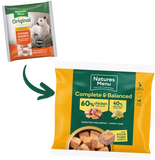 Natures Menu Nuggets 60/40 Chicken With Salmon, Vegetables And Brown Rice 1kg NMNBL