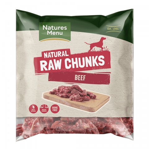 NM Raw Beef Chunks Natures Menu 1kg    bbc