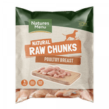 NM Raw Chicken Poultry Breast Chunks Natures Menu 1kg  bbm