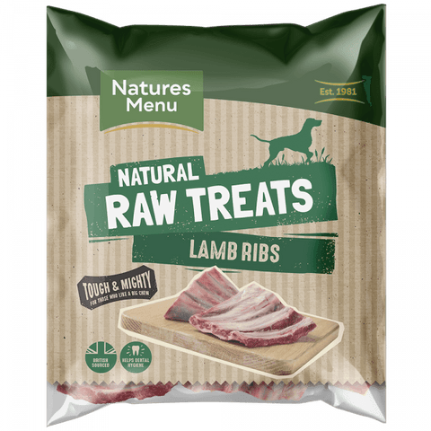 NM Raw Lamb Rib Bone Natures Menu code blr