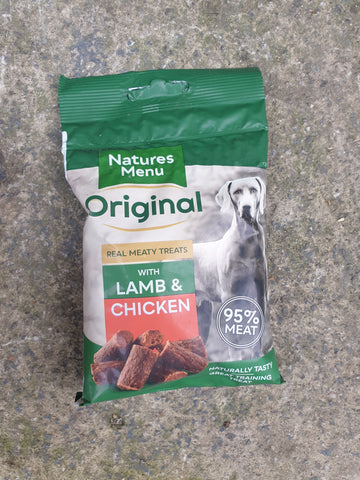 NM Real Meaty Treats for dogs with Lamb & Chicken Natures menu code nmlct