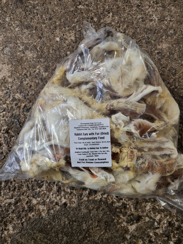 Birmingham Raw Dried Rabbit Ears(With Fur) 500g