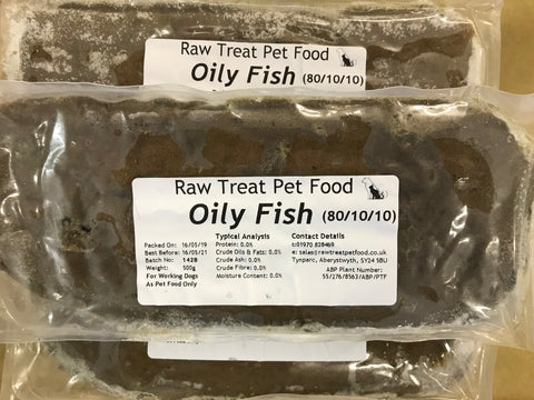 RT Minced Oily Fish Raw Treat Brand 500g Raw To Go